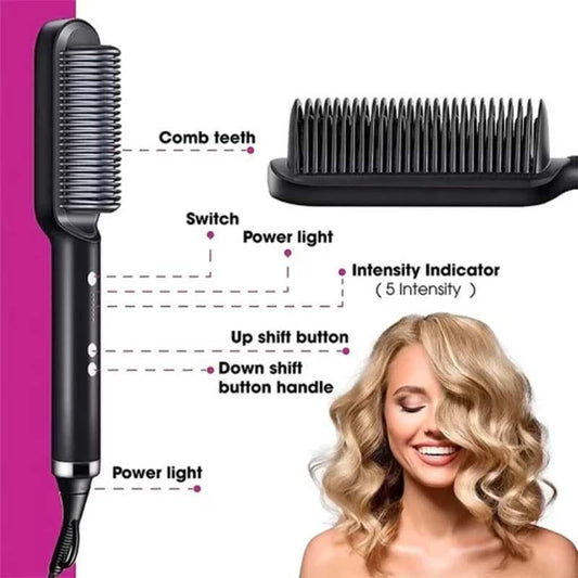 Corded Electric Hair Straightener Brush