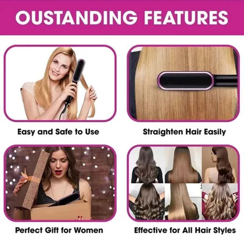 Corded Electric Hair Straightener Brush